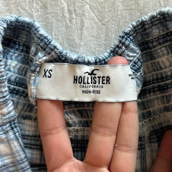 Blue Plaid Hollister Mini Skirt - Picture 2 of 3